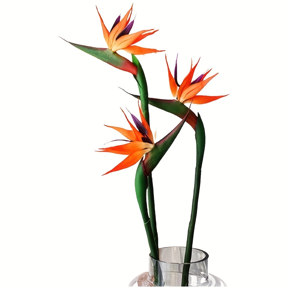 Bird Paradise Strelitzia - 3pcs Kunstmatige Paradijsvogel Bloemen Rubber Strelitzia