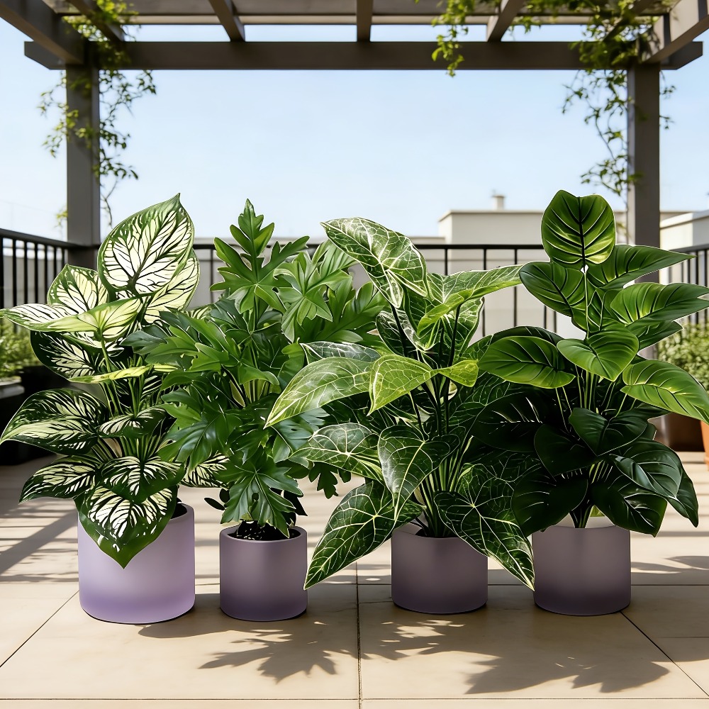 4 stuks kunstplanten met 48 bl - Dracaena Marginata recensie en prijs
