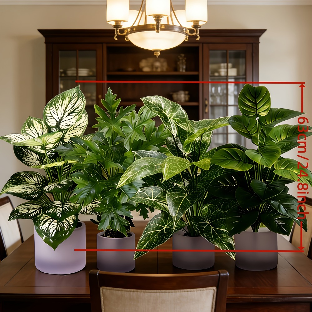 4 stuks kunstplanten met 48 bl - Dracaena Marginata recensie en prijs