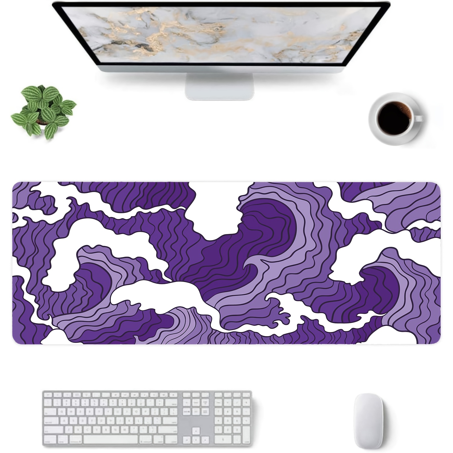 Paarse en witte golven kunst b - Tradescantia Purple recensie en prijs